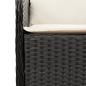 Preview: 7-tlg. Garten-Essgruppe mit Kissen Schwarz Poly Rattan