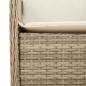 Preview: Gartenstühle mit Kissen 2 Stk. Beige Poly Rattan