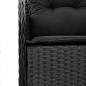 Preview: 5-tlg. Garten-Essgruppe mit Kissen Schwarz Poly Rattan