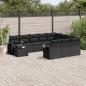 Preview: ARDEBO.de - 11-tlg. Garten-Sofagarnitur mit Kissen Schwarz Poly Rattan