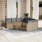 Preview: ARDEBO.de - 9-tlg. Garten-Sofagarnitur mit Kissen Beige Poly Rattan