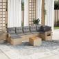 Preview: ARDEBO.de - 8-tlg. Garten-Sofagarnitur mit Kissen Beige Poly Rattan