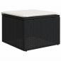 Preview: 9-tlg. Garten-Sofagarnitur mit Kissen Schwarz Poly Rattan