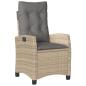 Preview: 5-tlg. Garten-Essgruppe mit Kissen Beige Poly Rattan