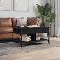 Preview: Couchtisch Schwarz 100x50x50 cm Holzwerkstoff und Metall