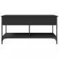 Preview: Couchtisch Schwarz 100x50x50 cm Holzwerkstoff und Metall