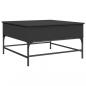 Preview: Couchtisch Schwarz 80x80x45 cm Holzwerkstoff und Metall