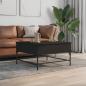 Preview: Couchtisch Schwarz 80x80x45 cm Holzwerkstoff und Metall