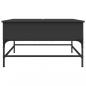 Preview: Couchtisch Schwarz 80x80x45 cm Holzwerkstoff und Metall