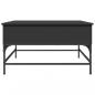 Preview: Couchtisch Schwarz 80x80x45 cm Holzwerkstoff und Metall