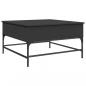 Preview: Couchtisch Schwarz 80x80x45 cm Holzwerkstoff und Metall