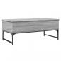 Preview: Couchtisch Grau Sonoma 100x50x40 cm Holzwerkstoff und Metall