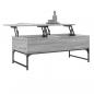 Preview: Couchtisch Grau Sonoma 100x50x40 cm Holzwerkstoff und Metall