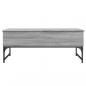 Preview: Couchtisch Grau Sonoma 100x50x40 cm Holzwerkstoff und Metall