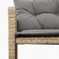 Preview: Gartensofa in L-Form mit Tisch und Kissen Beige Poly Rattan