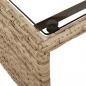 Preview: Gartensofa in L-Form mit Tisch und Kissen Beige Poly Rattan