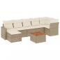 Preview: 8-tlg. Garten-Sofagarnitur mit Kissen Beige Poly Rattan