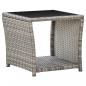 Preview: 3-tlg. Garten-Essgruppe mit Kissen Grau Poly Rattan