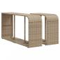 Preview: 10-tlg. Garten-Sofagarnitur mit Kissen Beige Poly Rattan