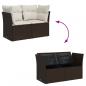 Preview: Gartensofa mit Kissen 2-Sitzer Braun Poly Rattan