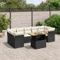 Preview: ARDEBO.de - 8-tlg. Garten-Sofagarnitur mit Kissen Schwarz Poly Rattan