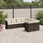 Preview: ARDEBO.de - 8-tlg. Garten-Sofagarnitur mit Kissen Braun Poly Rattan