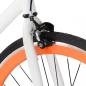 Preview: Fahrrad mit Festem Gang Weiß und Orange 700c 55 cm