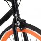 Preview: Fahrrad mit Festem Gang Schwarz und Orange 700c 51 cm