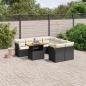 Preview: ARDEBO.de - 9-tlg. Garten-Sofagarnitur mit Kissen Schwarz Poly Rattan