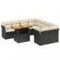 Preview: 9-tlg. Garten-Sofagarnitur mit Kissen Schwarz Poly Rattan