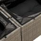 Preview: 11-tlg. Garten-Sofagarnitur mit Kissen Grau Poly Rattan