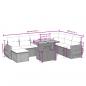 Preview: 9-tlg. Garten-Sofagarnitur mit Kissen Schwarz Poly Rattan