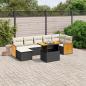 Preview: ARDEBO.de - 8-tlg. Garten-Sofagarnitur mit Kissen Schwarz Poly Rattan