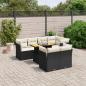 Preview: ARDEBO.de - 8-tlg. Garten-Sofagarnitur mit Kissen Schwarz Poly Rattan