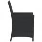 Preview: 3-tlg. Bistro-Set mit Kissen Schwarz Poly Rattan