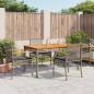 Preview: ARDEBO.de - 5-tlg. Garten-Essgruppe mit Kissen Grau Poly Rattan