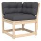 Preview: Garten-Ecksofa mit Kissen 73x73x78 cm Massivholz Kiefer 