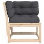 Preview: Garten-Ecksofa mit Kissen 73x73x78 cm Massivholz Kiefer 