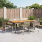 Preview: ARDEBO.de - 7-tlg. Garten-Essgruppe mit Kissen Grau Poly Rattan