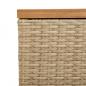 Preview: Gartentruhe Beige 110x50x54 cm Poly Rattan Akazienholz