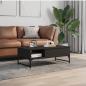 Preview: Couchtisch Schwarz 100x50x35 cm Holzwerkstoff und Metall