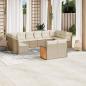 Preview: ARDEBO.de - 12-tlg. Garten-Sofagarnitur mit Kissen Beige Poly Rattan