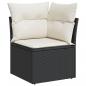 Preview: 10-tlg. Garten-Sofagarnitur mit Kissen Schwarz Poly Rattan