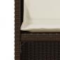 Preview: 3-tlg. Bistro-Set mit Kissen Braun Poly Rattan