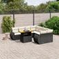 Preview: ARDEBO.de - 9-tlg. Garten-Sofagarnitur mit Kissen Schwarz Poly Rattan