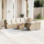 Preview: ARDEBO.de - 10-tlg. Garten-Sofagarnitur mit Kissen Beige Poly Rattan