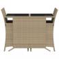 Preview: 3-tlg. Bistro-Set mit Kissen Beigemischung Poly Rattan