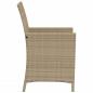 Preview: 3-tlg. Bistro-Set mit Kissen Beigemischung Poly Rattan