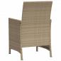 Preview: 3-tlg. Bistro-Set mit Kissen Beigemischung Poly Rattan