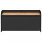 Preview: Bank mit Stauraum Schwarz 100x50x52 cm Poly Rattan Akazienholz